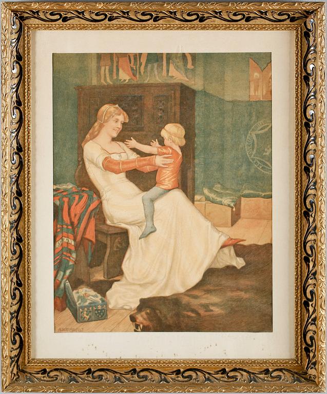 ALBERT EDELFELT, efter, litografiskt tryck, sekelskiftet 1900.