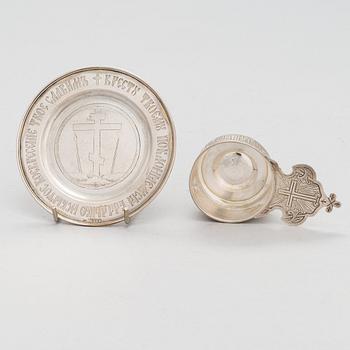 Paten och kåsa, ortodoxt silver, Ryssland 1867 och tidigt 1900-tal.