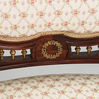 A six-piece furniture set, Nikolai Boman's, Turku, 1890s.