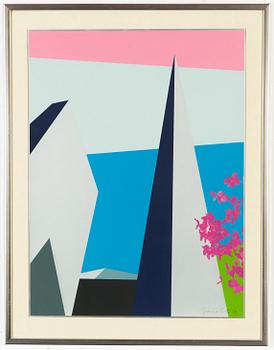 Franco Costa, a silkscreen triptych in colours, 1979, signed 113/160.