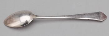 BORDSSKEDAR, silver, 12 st, Anders Jonas Björkman, Stockholm, bl.a 1832. Vikt ca 785g.