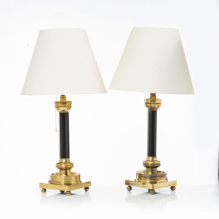 A pair of table lamps, a pair, first half of the 20th Century.