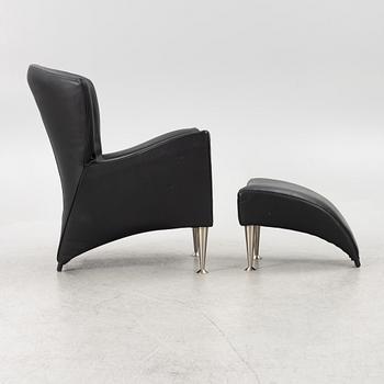 Gijs Papavoine, armchair with footstool, 'Castor', Montis, Italy.