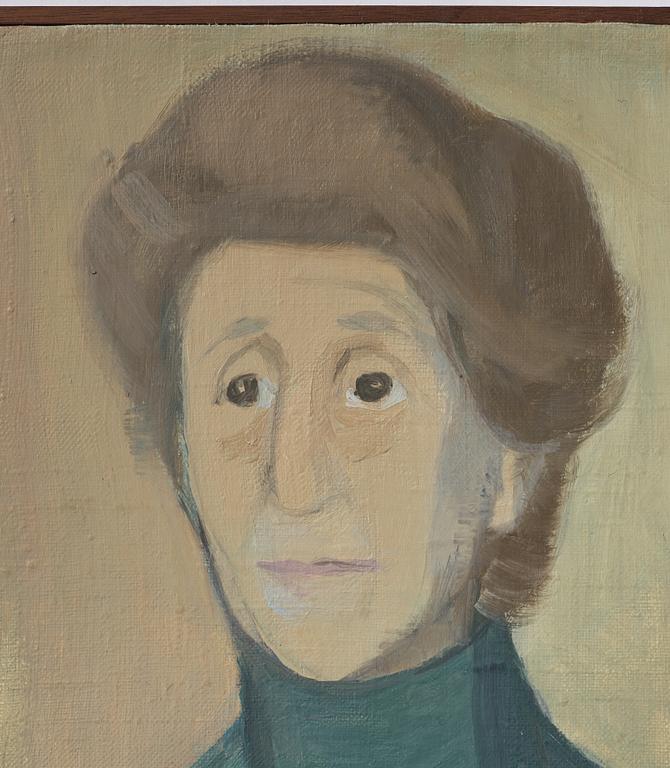 Vera Frisén, oil on relined canvas, signed.