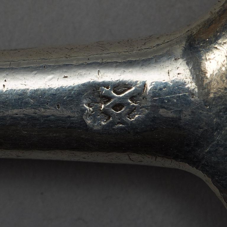 An English early 18th century silver spoon, possibly.