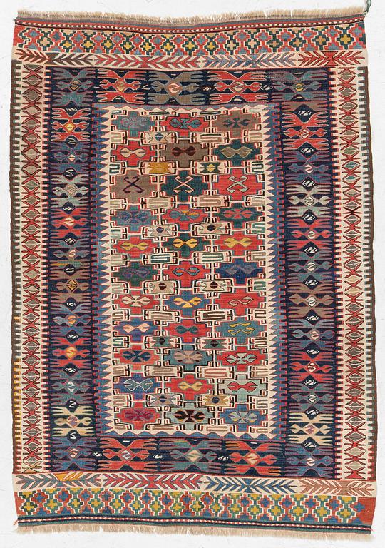 Rug, semi-antique, Kelim, approx. 170 x 122 cm.