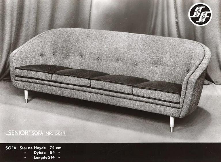 Arnt Lande, tillskrivna, modell "Senior", fåtöljer 1 par, Møller & Stokke, Norge, 1950-60-tal.