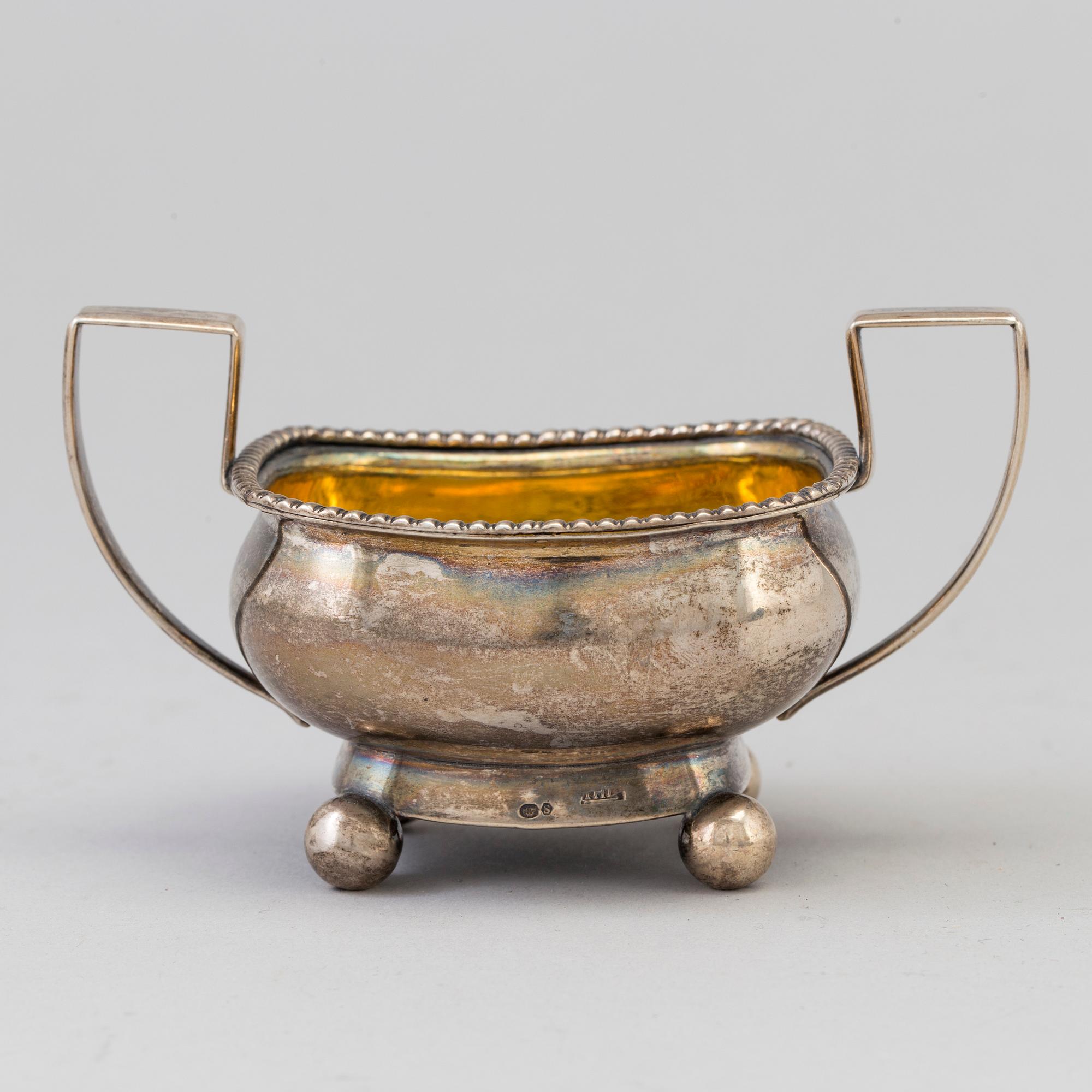 A 19th century silver salt cellar.