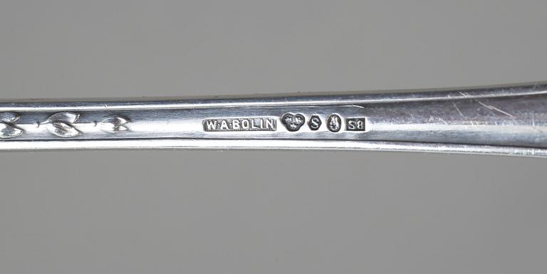 BESTICKUPPSÄTTNING, 90 delar, silver. W.A Bohlin, Stockholm. Mestadels 1940-50. Total vikt ca 3200 gram.