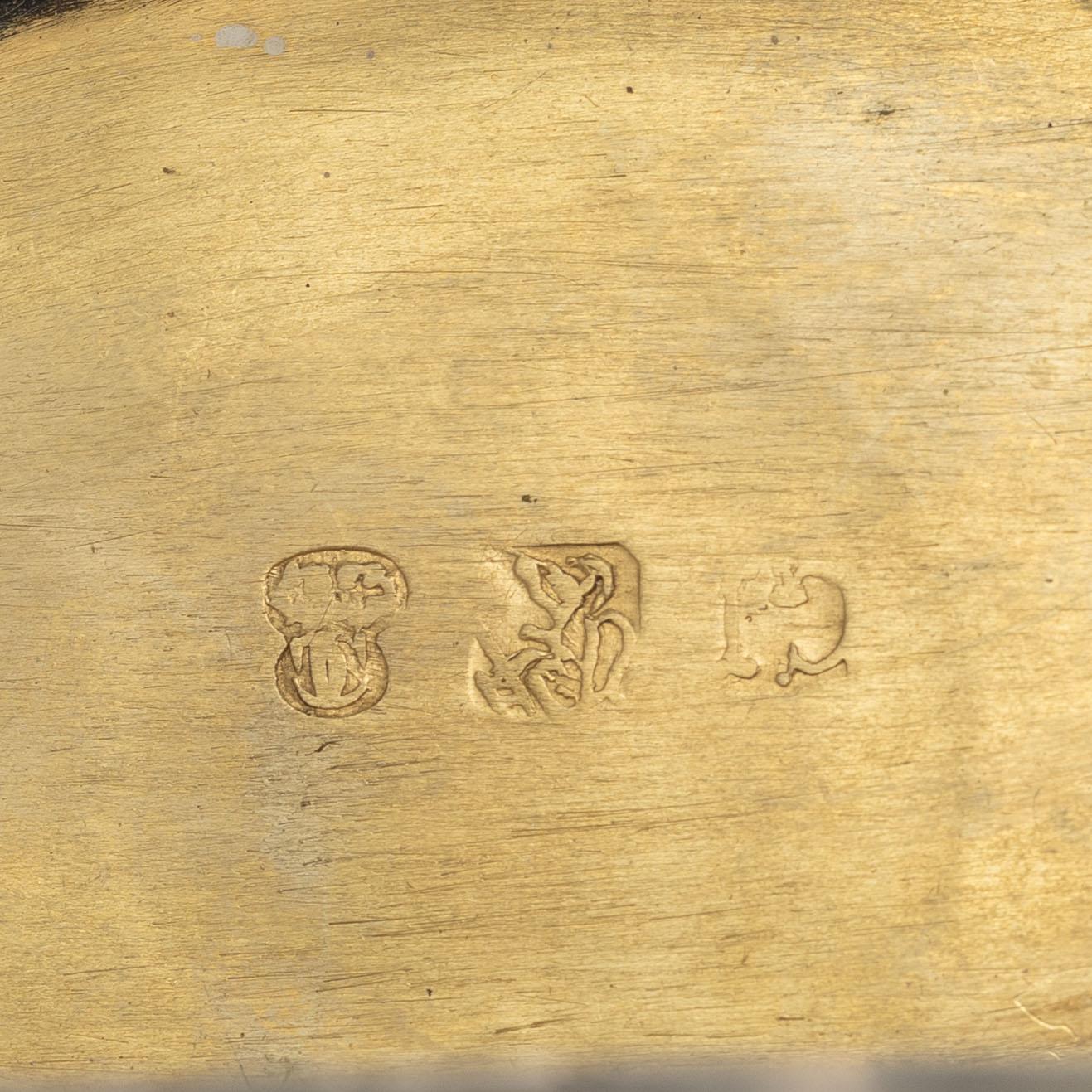 Two Swedish silver snuff boxes, Karlskrona, one with mark of Axel Gabriel Estberg, 1853.