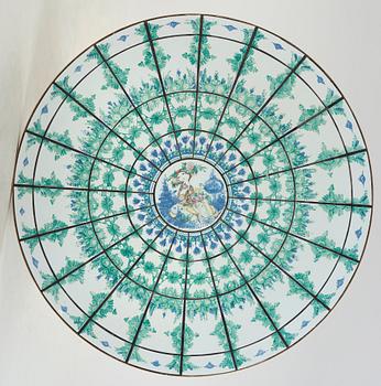 A Björn Wiinblad tiled top dining table, Denmark 1974.
