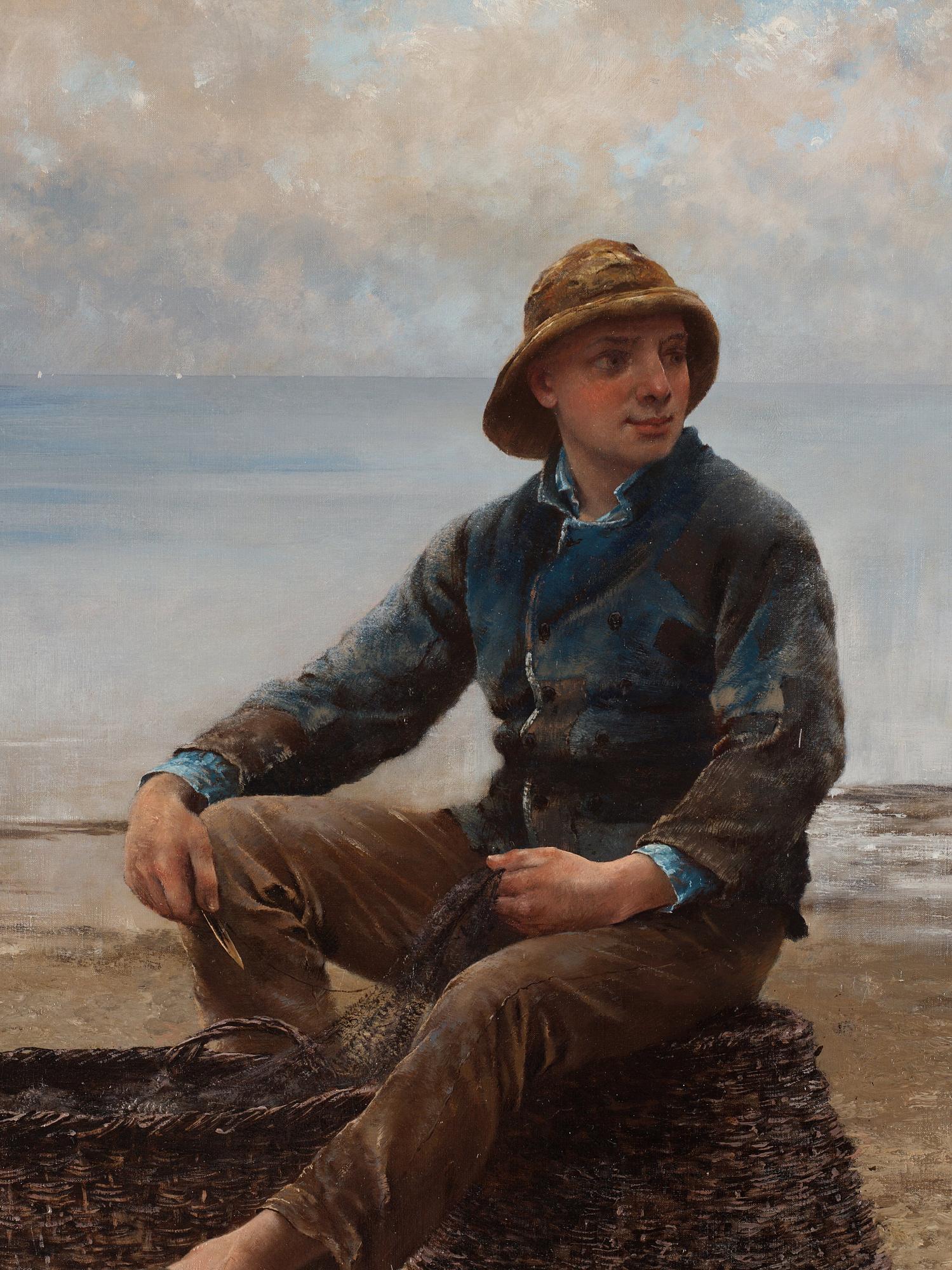 August Hagborg, Musselplockerskor på stranden.