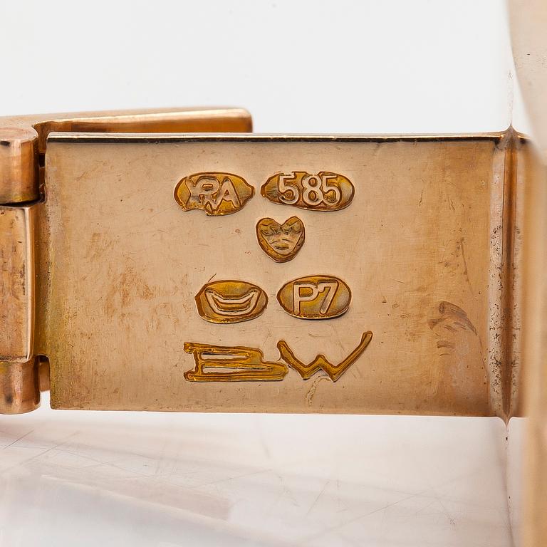 Björn Weckström, a pair of 14K gold 'Kultaraanu' cufflinks for Lapponia 1968.