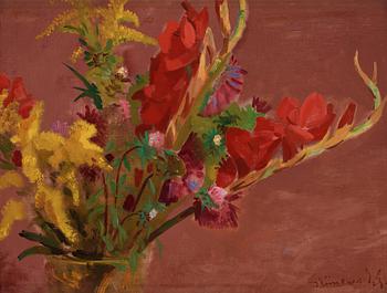 Isaac Grünewald, Still life with flowers.