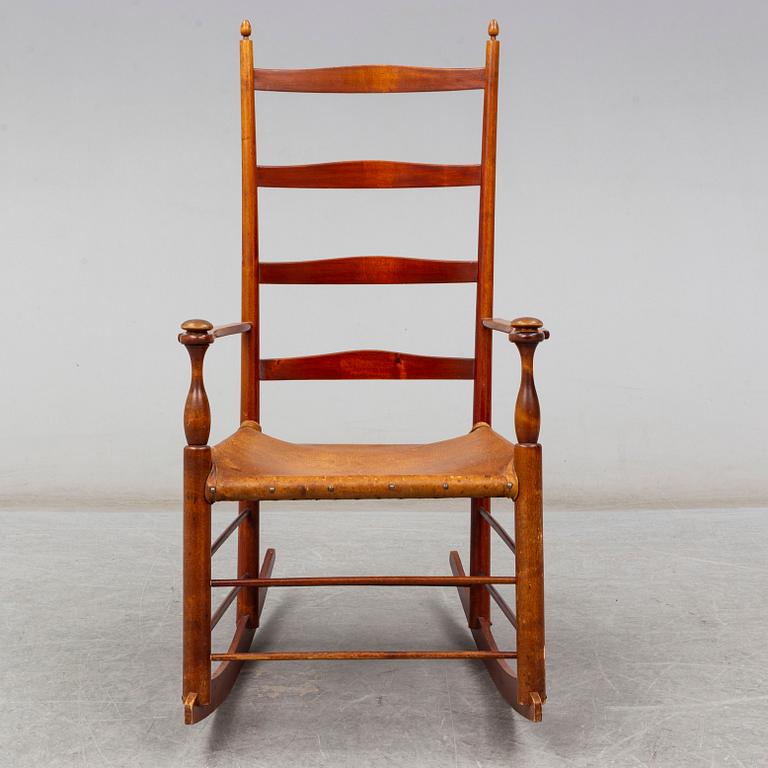 An early 20th century rocking chair.