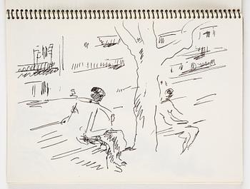 Lotte Laserstein, 4 skissböcker med blyertsteckningar.