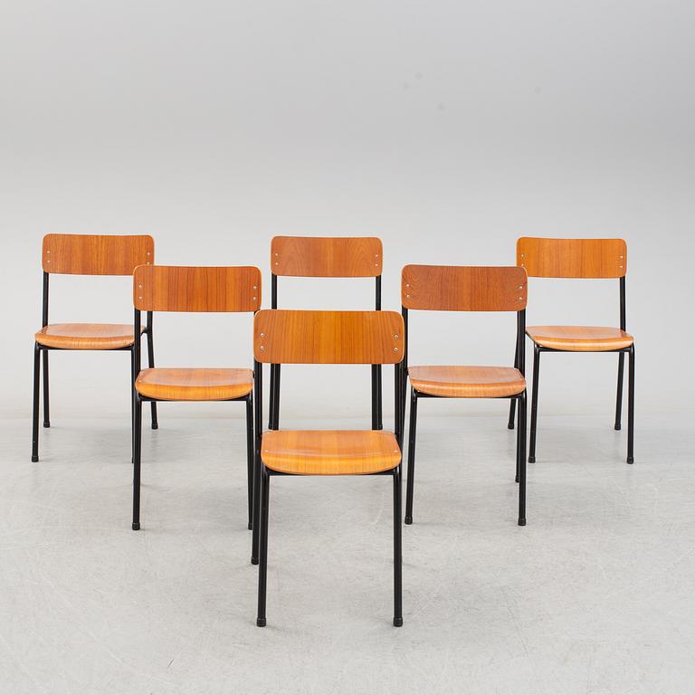 STOLAR, 6 st, Grythyttan Stålrörsmöbler, 1900-talets andra hälft.
