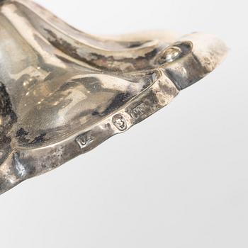 Carl Nyström, pair of silver candelsticks, Stockholm, 1850.