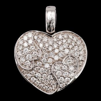 HÄNGE, 18 k vitguld, med briljanter tot 0.75 ct.