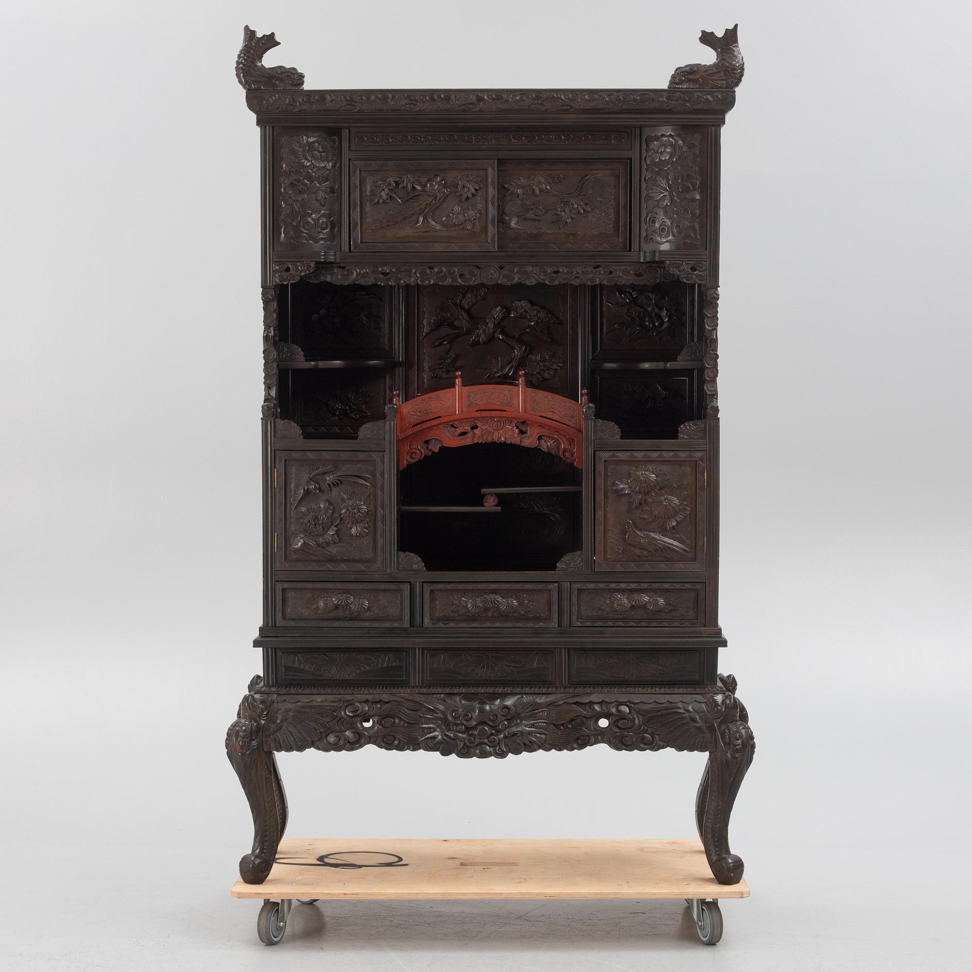 A Japanese wooden cabinet, first part of the 20th century.