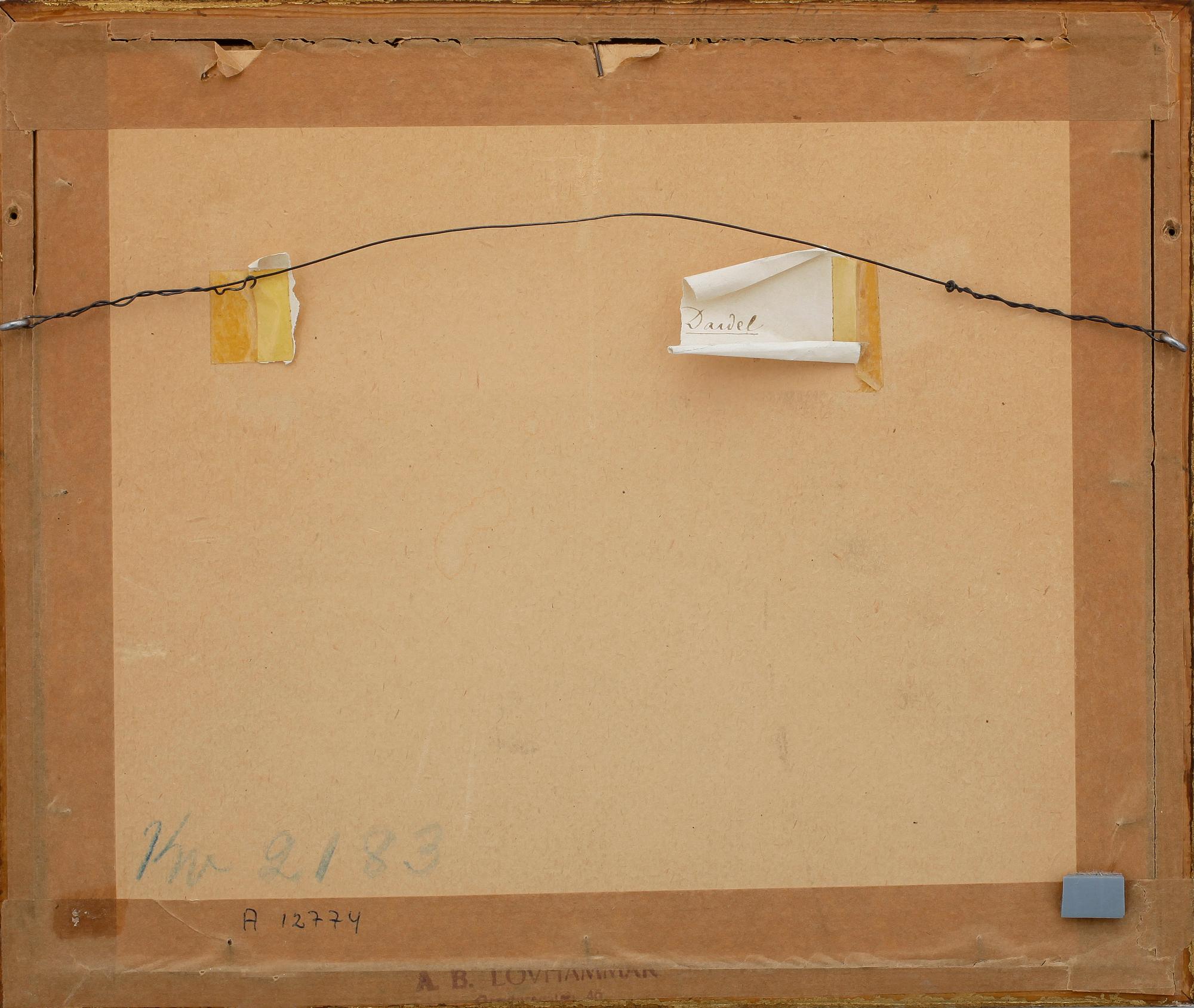 FRITZ VON DARDEL, akvarell. Sign o dat 1852.