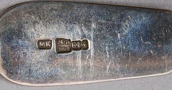 SILVERSKEDAR, 9 st, bl a Magnus Stenberg, Andreas Silfverberg, Ystad, 1800-tal.