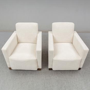 BJÖRN TRÄGÅRDH, a pair of easy chairs, model 184 for Svenskt Tenn, 1930's.