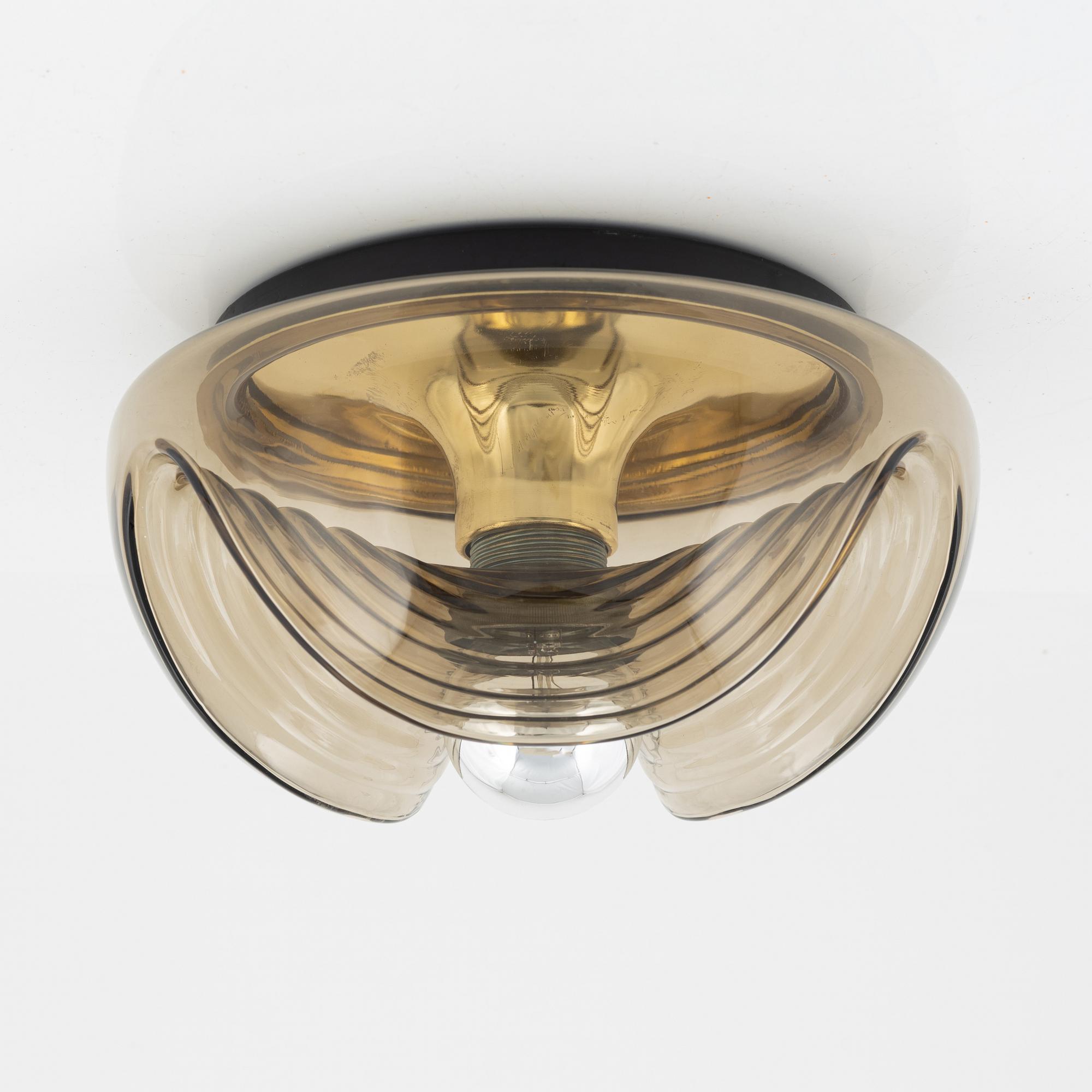 A 'Wave' glass wall light, Peill & Putzler, Germany, 1960's/70's.