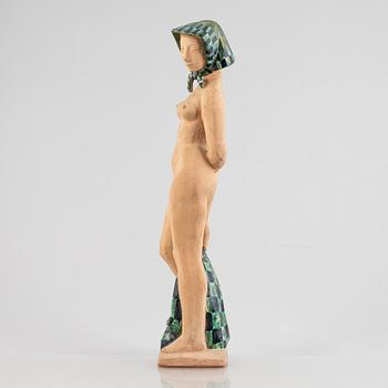Helge Christoffersen, an earthenware figure of a woman, 1950's.