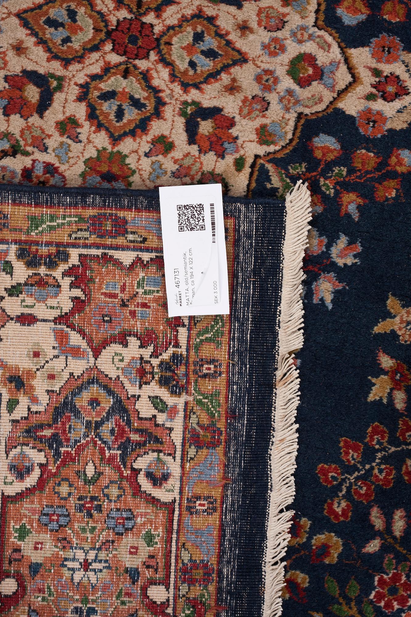MATTA, old/semiantik, Kirman, ca 194 X 122 cm.
