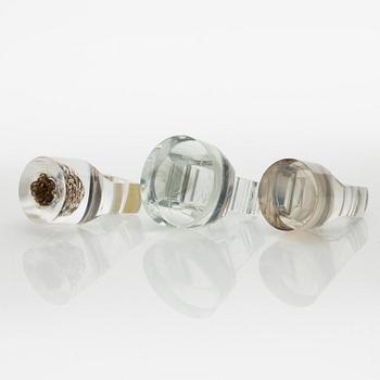 Siv Lagerström, three rings, acrylic plastic, 1970s.