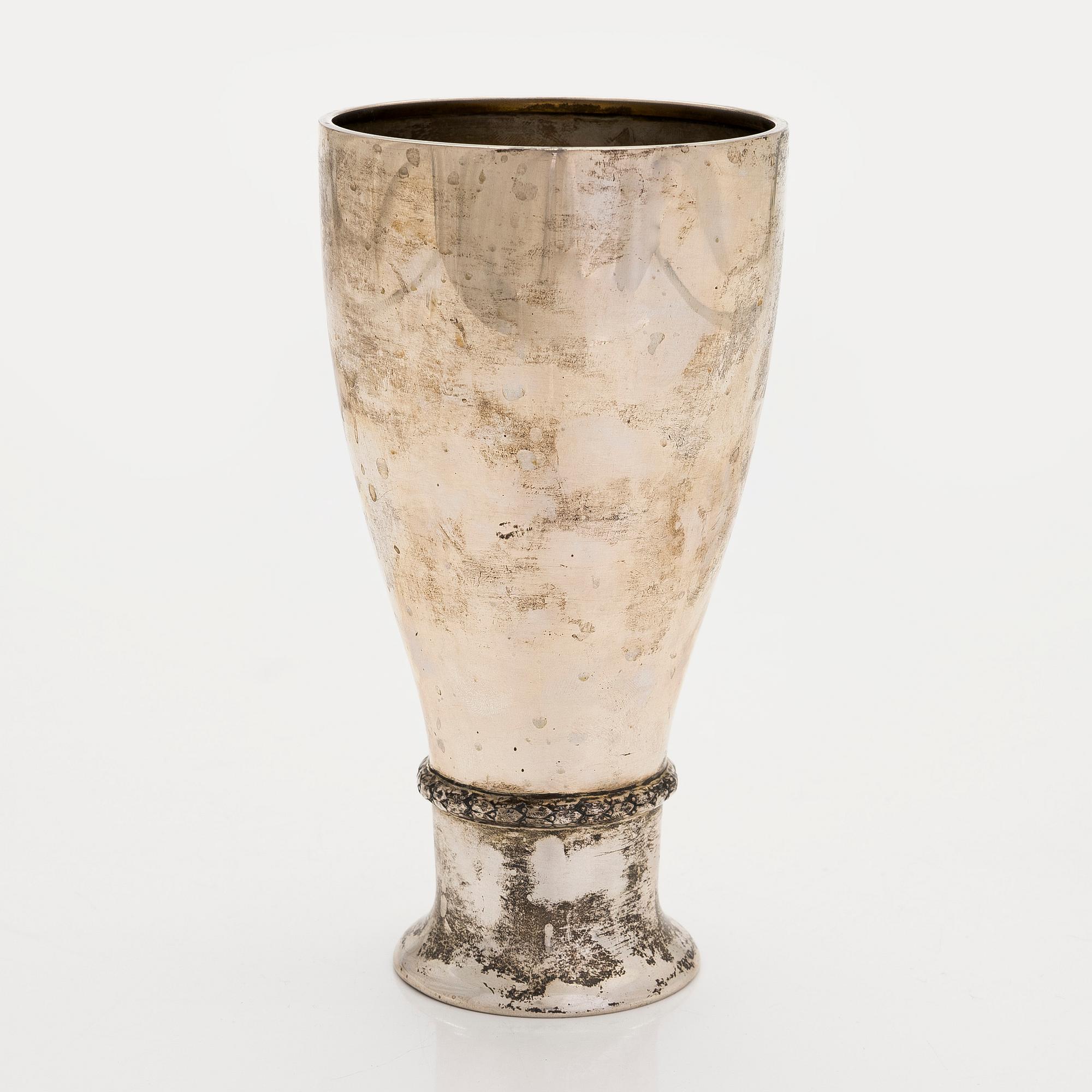 CG Hallberg, a silver vase, Stockholm 1927.