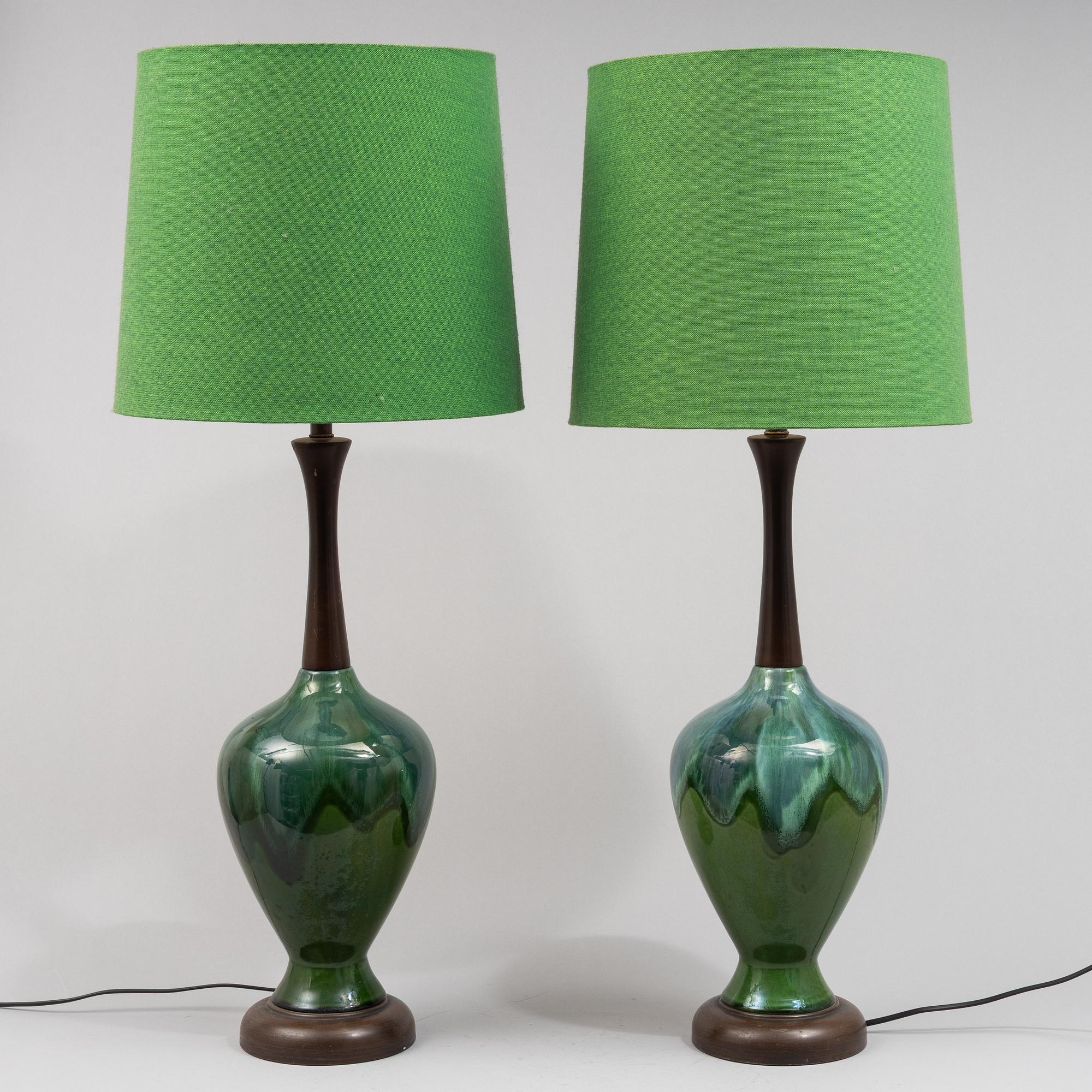 A pair of table lamps, second half of the 20th century.