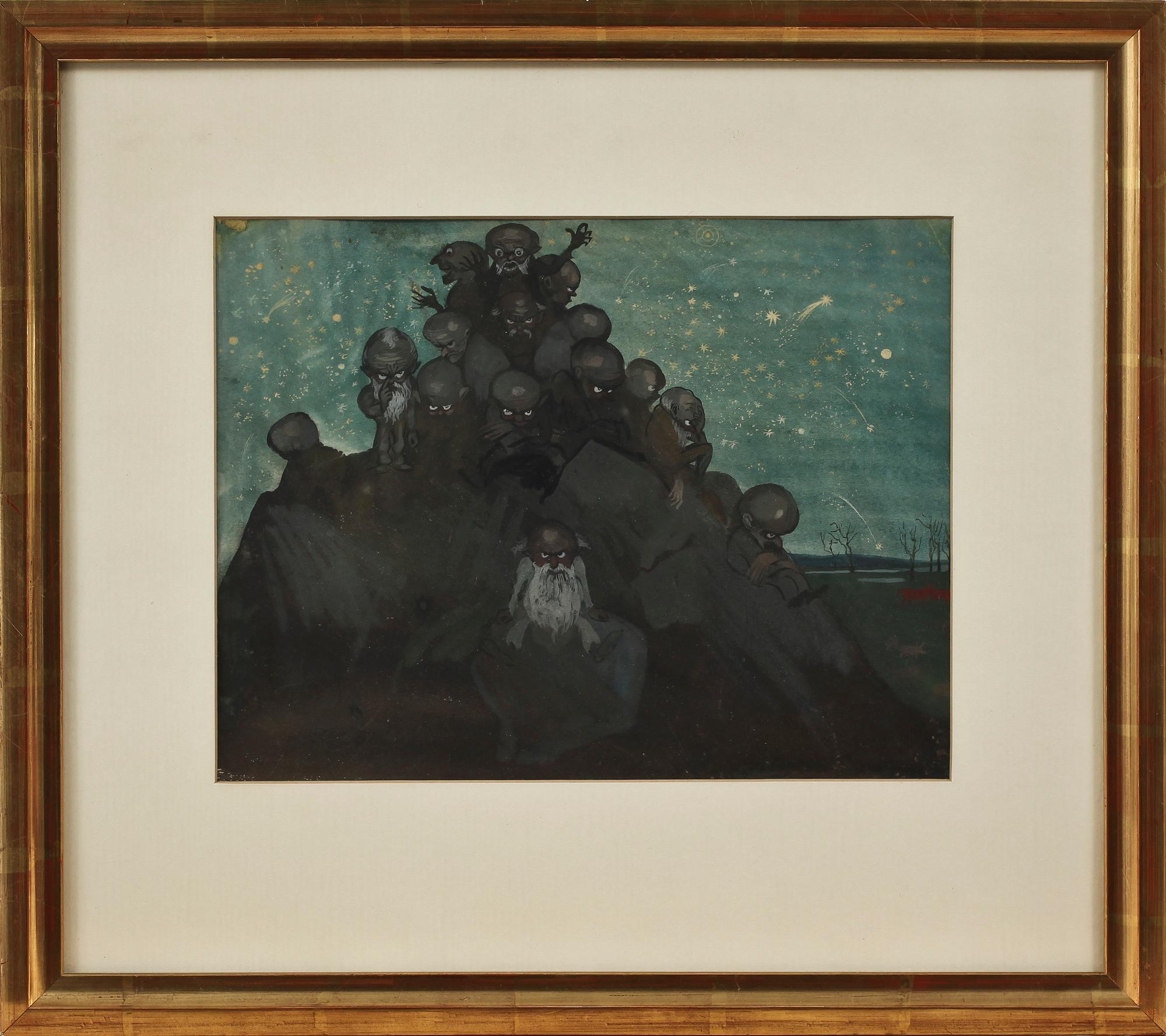 IVAR AROSENIUS, gouache, osign.