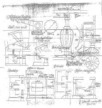 Gunnar Asplund, matbord, utfört till lärarrummet på Karlshamns realskola, ca 1912-1918.