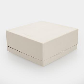 A set of three sterling silver and enamel bowls, maker's mark of A. Tillander, Turku 2005.