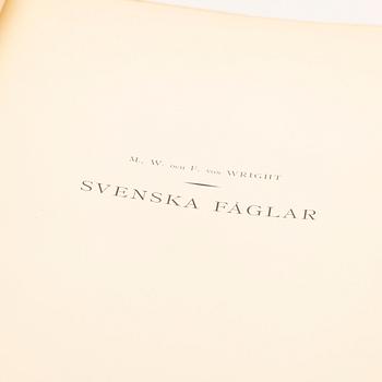 Brothers von Wright, book set, 3 volumes, “Swedish Birds”, A. Börtzells tryckeri AB, Ivar Baarsen, Stockholm, 1929.
