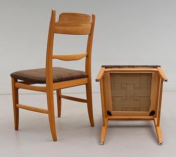 STOLAR, 8 st, "Calmare Nyckel", Carl Malmsten, Åfors Möbelfabrik, 1900-talets andra hälft.