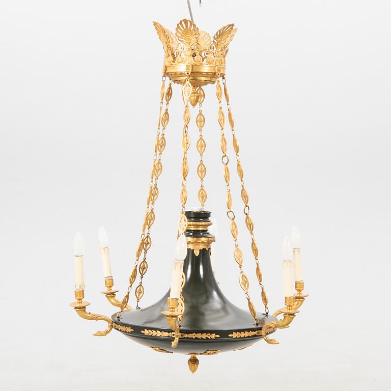 Empire-style hanging lamp, 20th century.