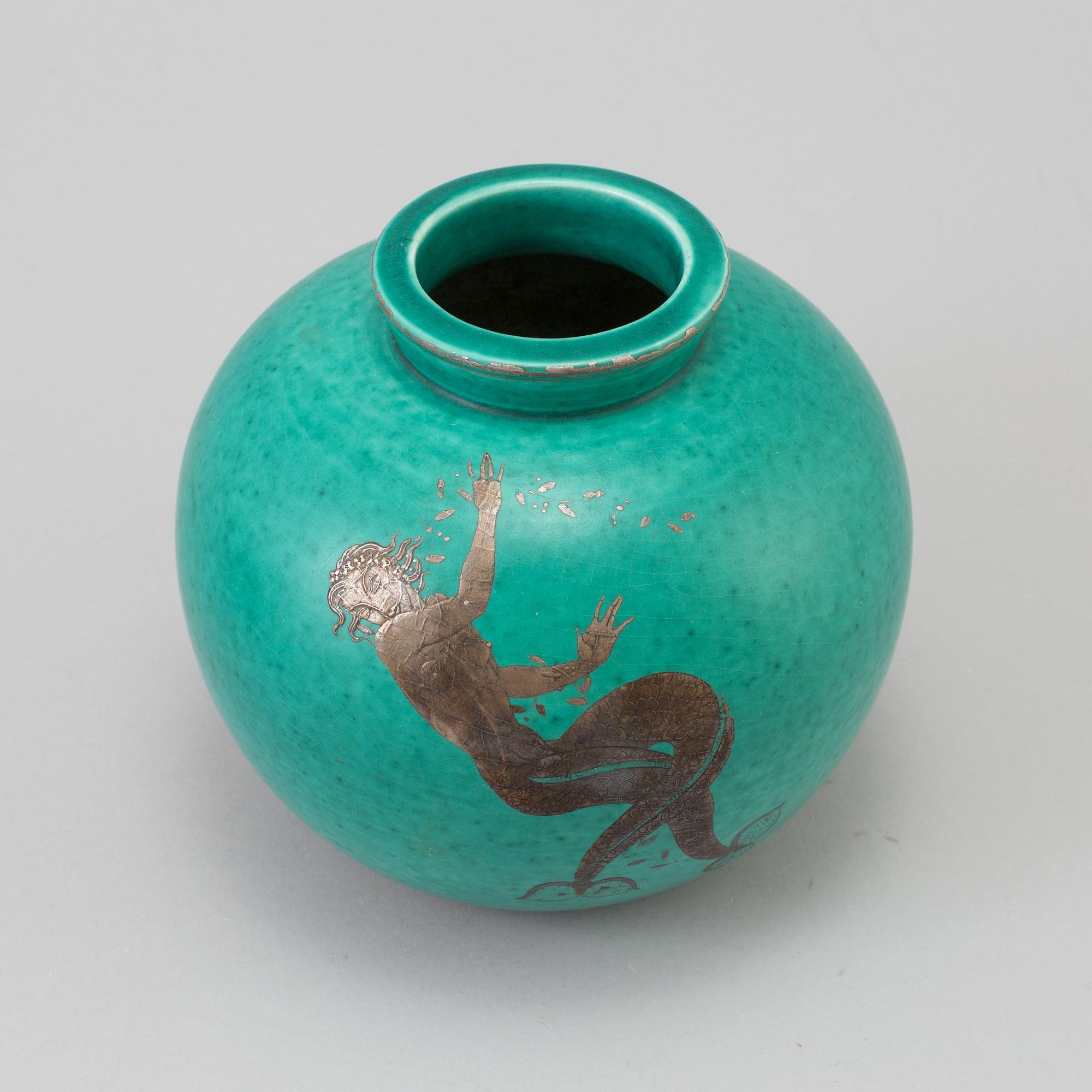 WILHELM KÅGE, vas, "Argenta" stengods, Gustavsberg.