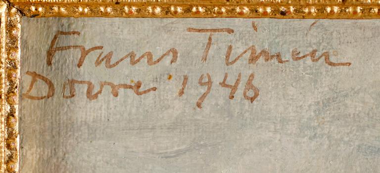 FRANS TIMÉN, olja på duk, signerad och daterad Dovre 1946.