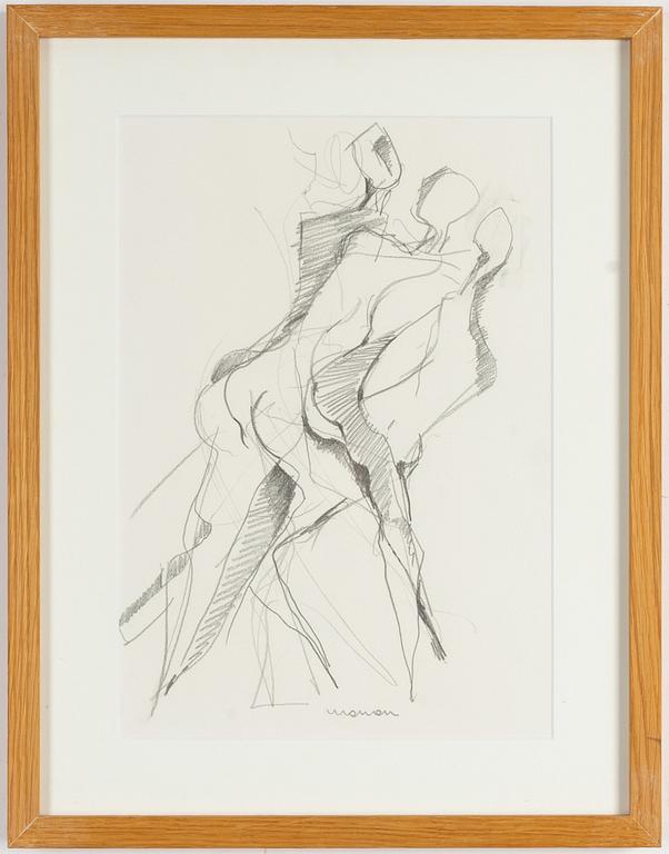 Peter Mandl, pencil drawing, signed.