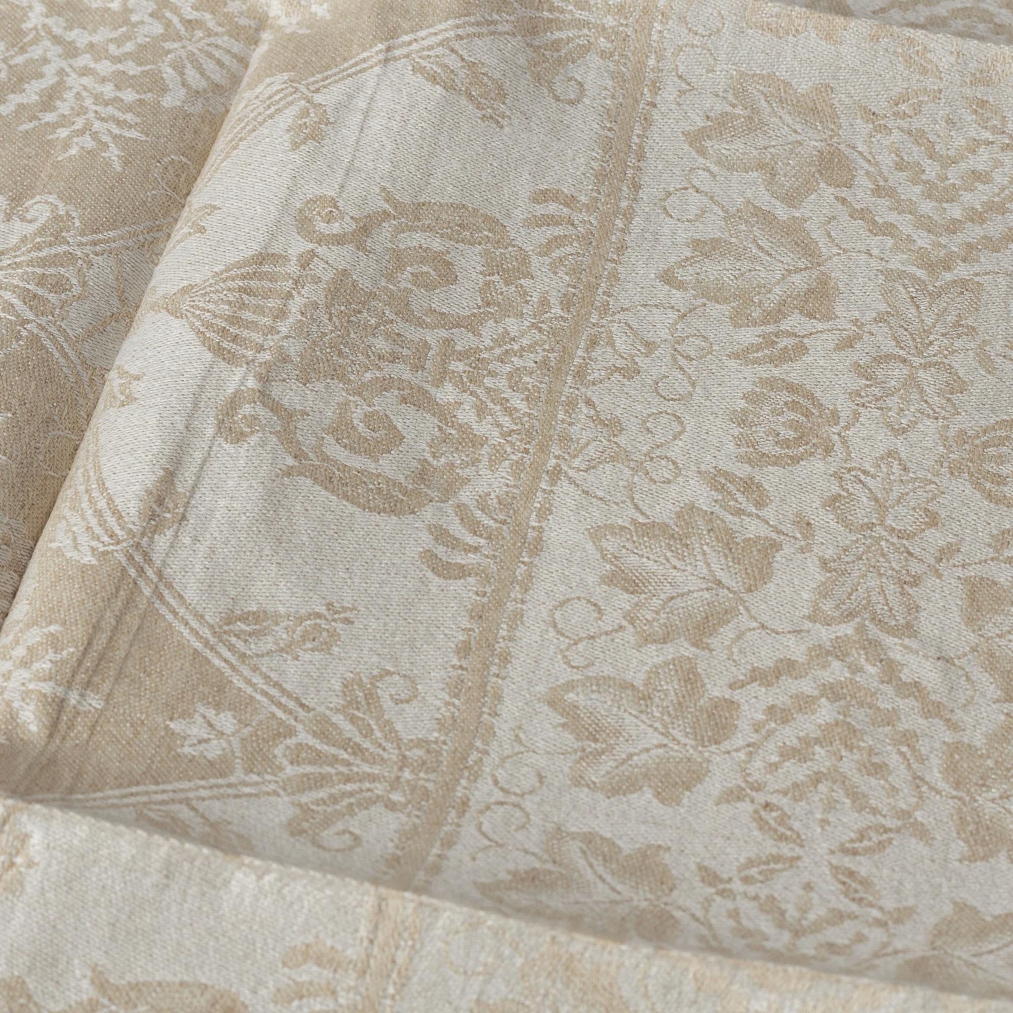 A tablecloth and napkins, 12 pcs., linen damask, signed Handvävd C.S.