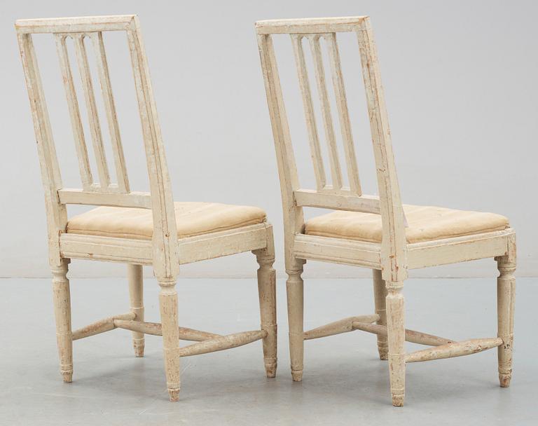 STOLAR, ett par, gustaviansk provins, tidigt 1800-tal.