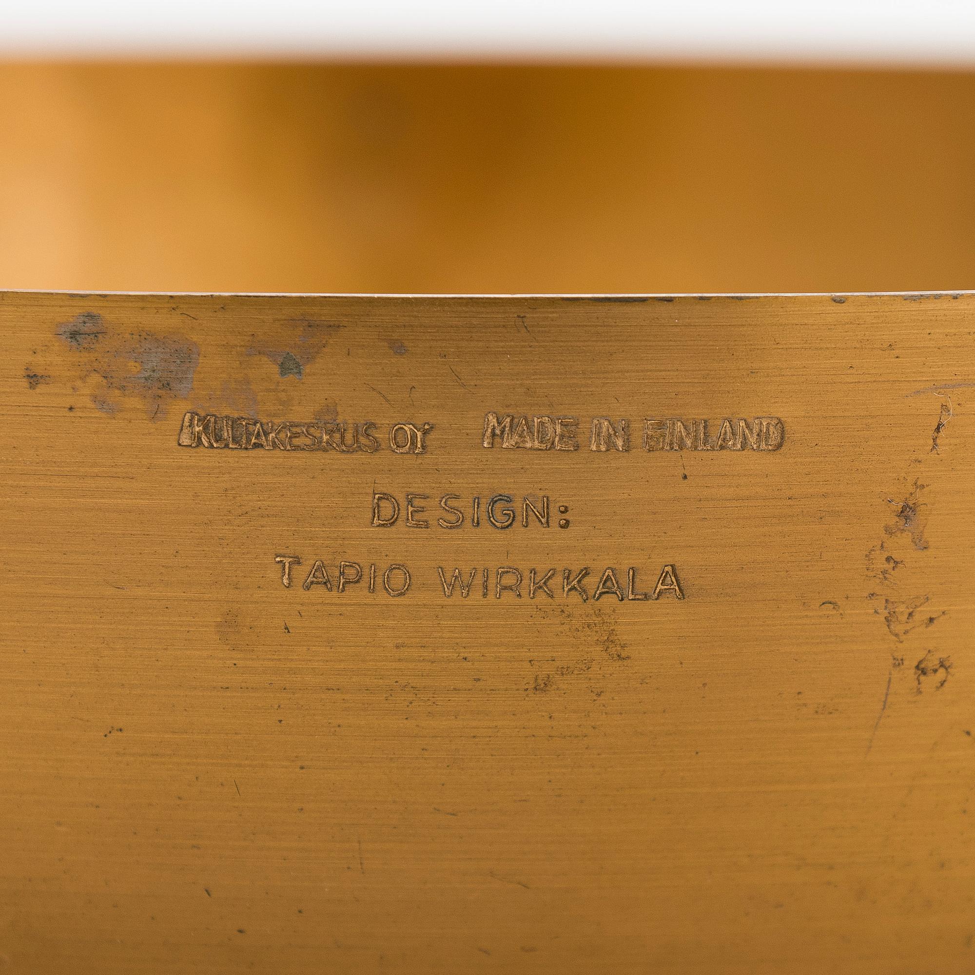 Tapio Wirkkala, skål, brons, modell TW 476, Märkt Design Tapio Wirkkala, Kultakeskus, Made in Finland.