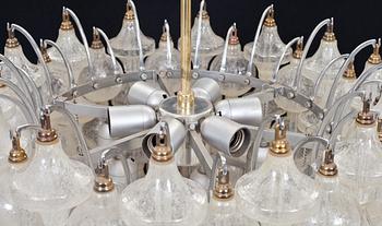 TAKARMATUR, glas och vitmetall, troligen Italien, 1960-70-tal.