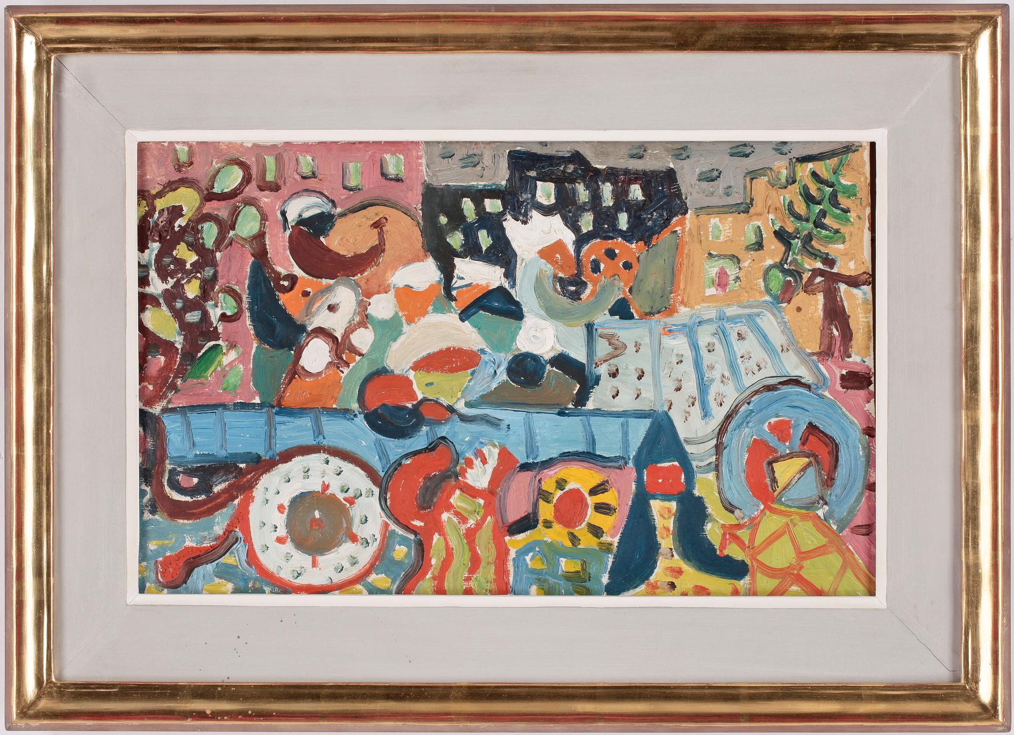 UNO VALLMAN, olja på pannå, sign o dat -45.