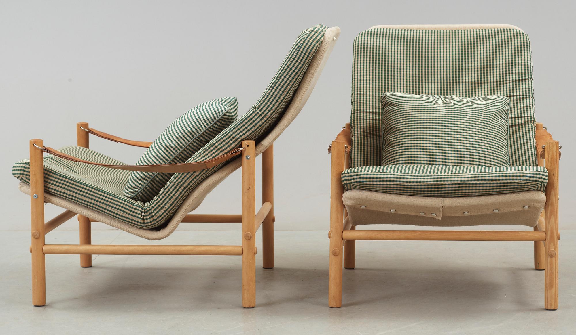 FÅTÖLJER, ett par, "Junker", design Bror Boije, Dux.