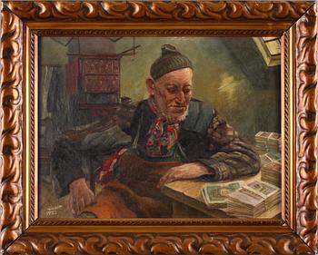 OKÄND KONSTNÄR, olja på duk, otydligt signerad och daterad 1923.