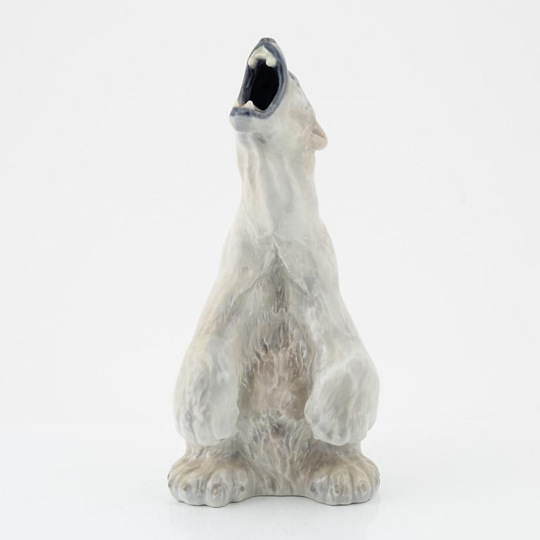 Carl Frederik Liisberg, a polar bear porcelain figurine, Royal Copenhagen, Denmark, 1965.